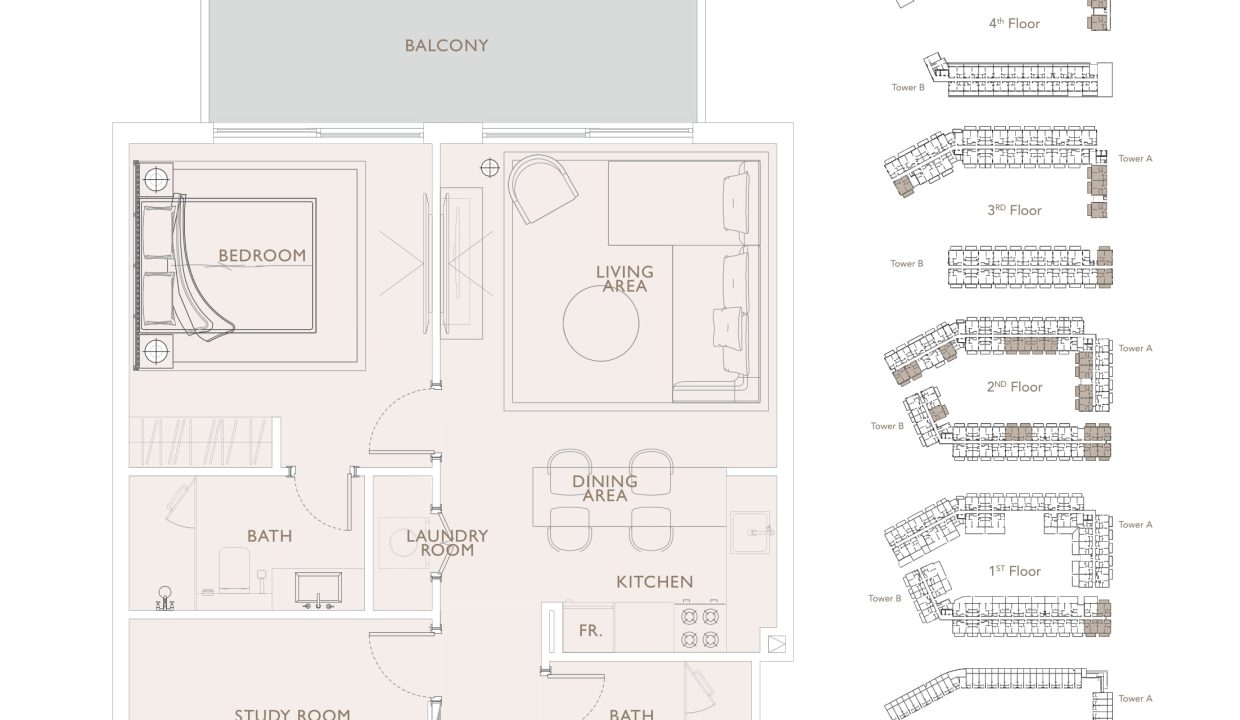 Plans d'étage des résidences Oakley Square-19